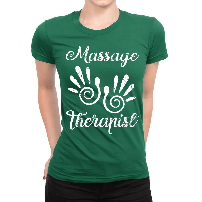 Massage Therapist  Gift I Work With My Hands Girl Ladies Fitted T-Shirt by rrykahila2 | Artistshot