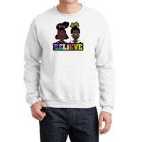 Black Girls Believe Clip Art By Bmsc Crewneck Sweatshirt | Artistshot