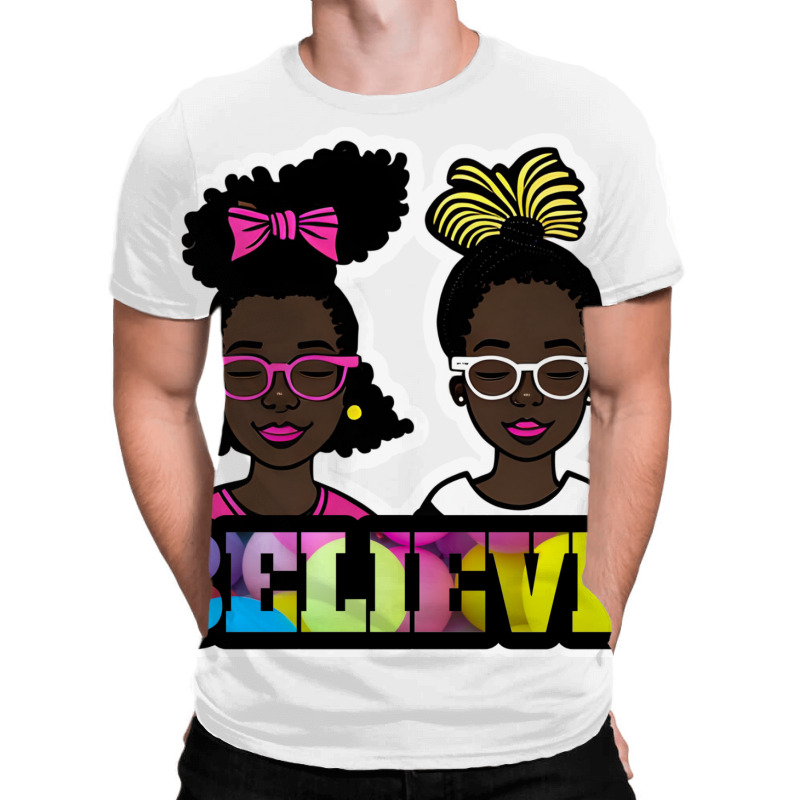 Black Girls Believe Clip Art By Bmsc All Over Men's T-shirt | Artistshot