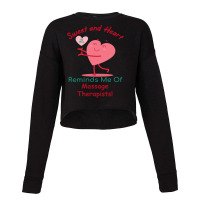 Massage Therapist Valentines Day Candy Sweet And H Cropped Sweater | Artistshot