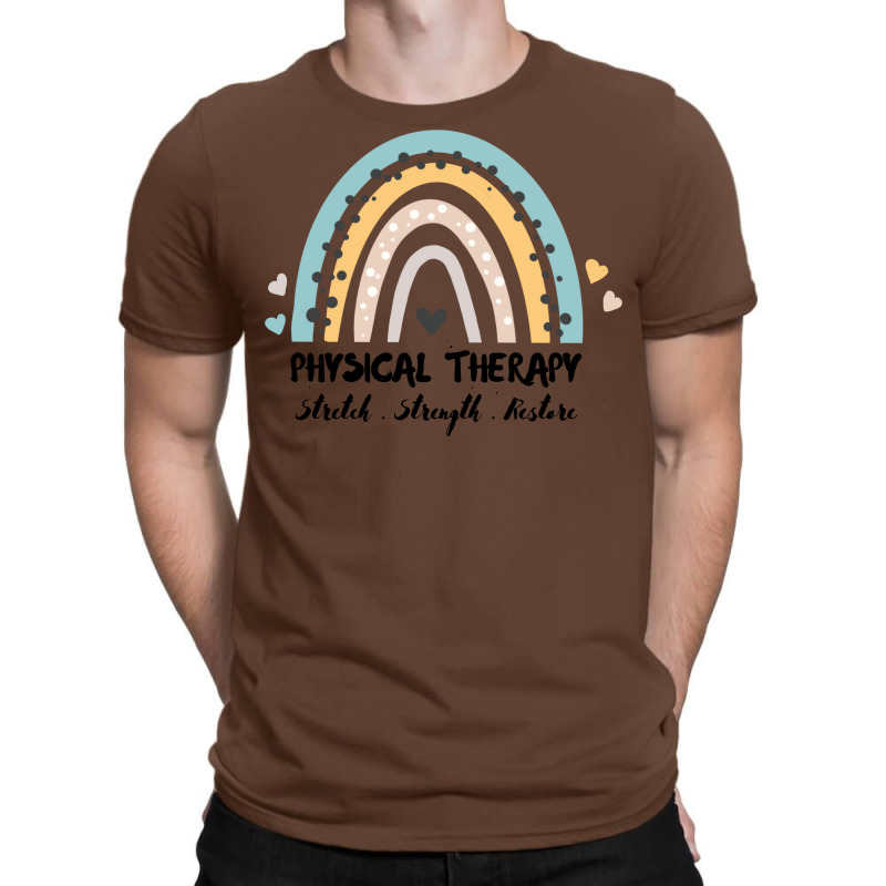 Physical Therapy Stretch Strength Restore Rainbow T-Shirt by mabreykantarg | Artistshot