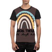 Physical Therapy Stretch Strength Restore Rainbow Graphic T-shirt | Artistshot