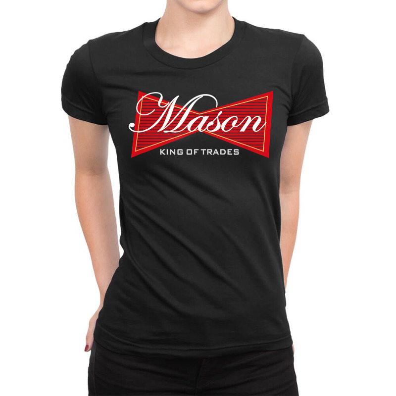 Funny Brick Mason T Shirt Bricklayer Masonry Gift Tee Ladies Fitted T-Shirt by men.adam | Artistshot