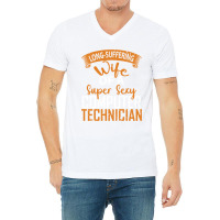 Helpdesk Support Wife, Computer Support Technician V-neck Tee | Artistshot