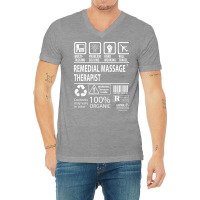 Remedial Massage Therapist T  Multitasking Certifi V-neck Tee | Artistshot