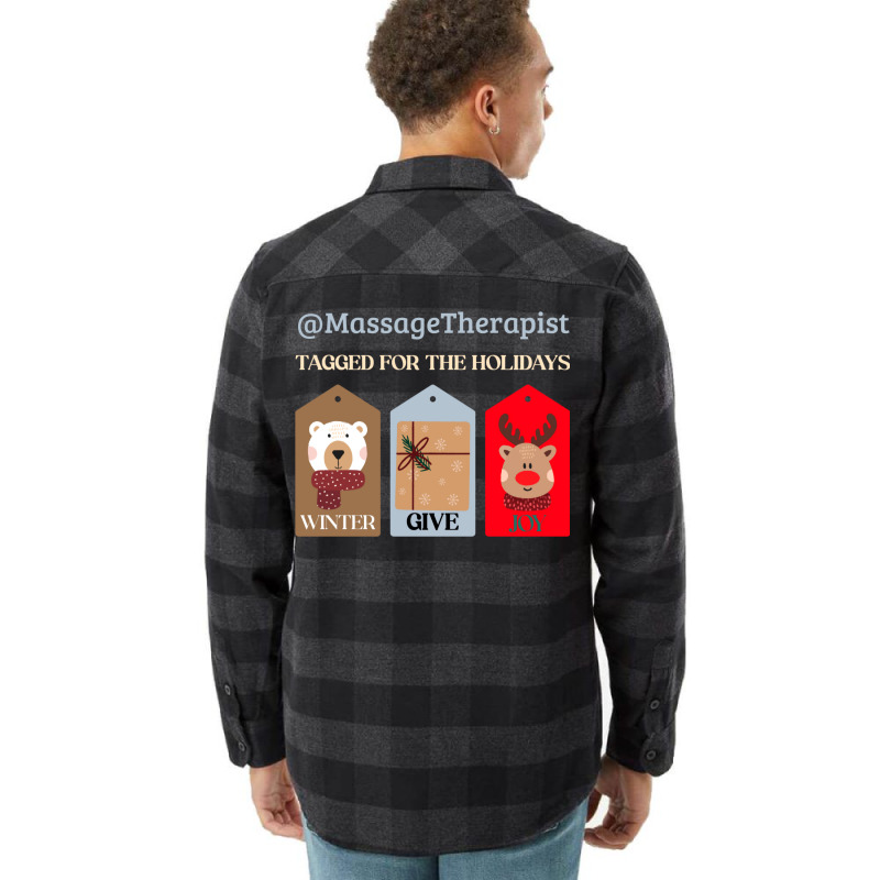 Massage Therapist Christmas Holiday Gift Tag Winte Flannel Shirt by dogyrangelb | Artistshot