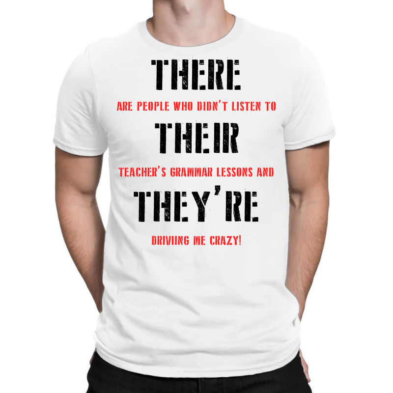 Funny Teacher Grammar Lesson | Black T-shirt | Artistshot