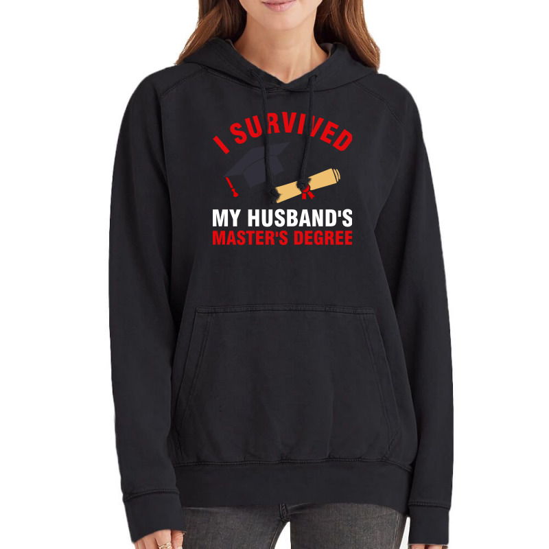 I Survived My Husbands Masters Degree Hipster Vintage Hoodie by zeynelntiwaam | Artistshot