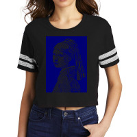 Girl With A Pearl Earring Vector Art In Blue Girl Scorecard Crop Tee | Artistshot