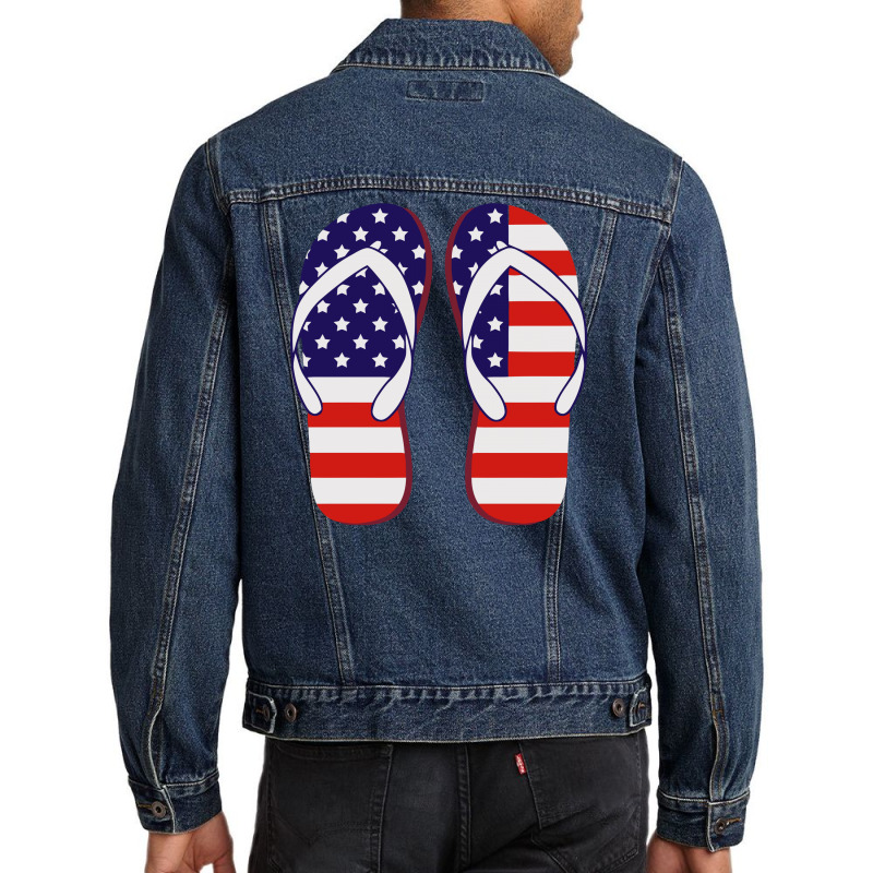 Paire De Tongues Américaine Men Denim Jacket | Artistshot