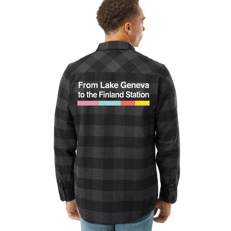 From Lake Geneva To The Finland Station   Lyrics F Flannel Shirt by MartisArt | Artistshot