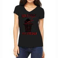 Kill Your Television 70s Women's V-neck T-shirt | Artistshot