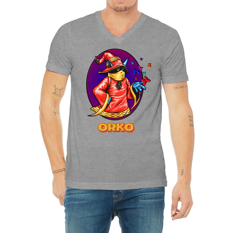 Orko 70s Red V-neck Tee | Artistshot