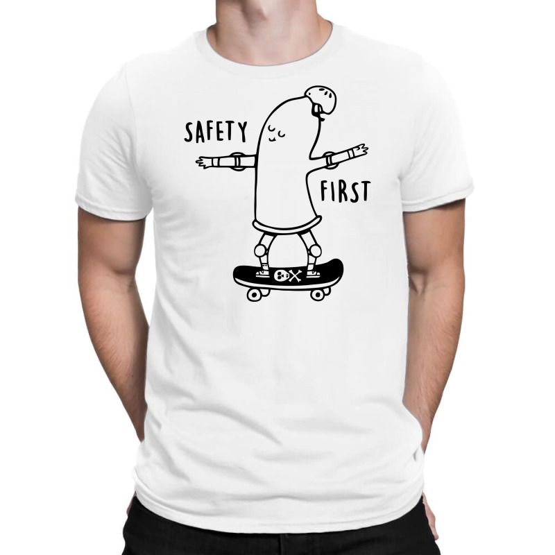 Protect Yourself Funny Skateboard T-shirt By Vanotees - Artistshot