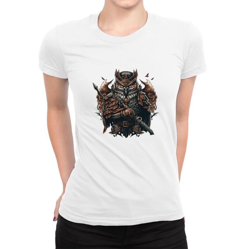 Owl Master Angry Ladies Fitted T-Shirt by AustinBranch111 | Artistshot