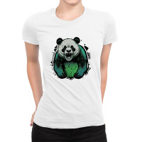 Panda Angry Ladies Fitted T-shirt | Artistshot