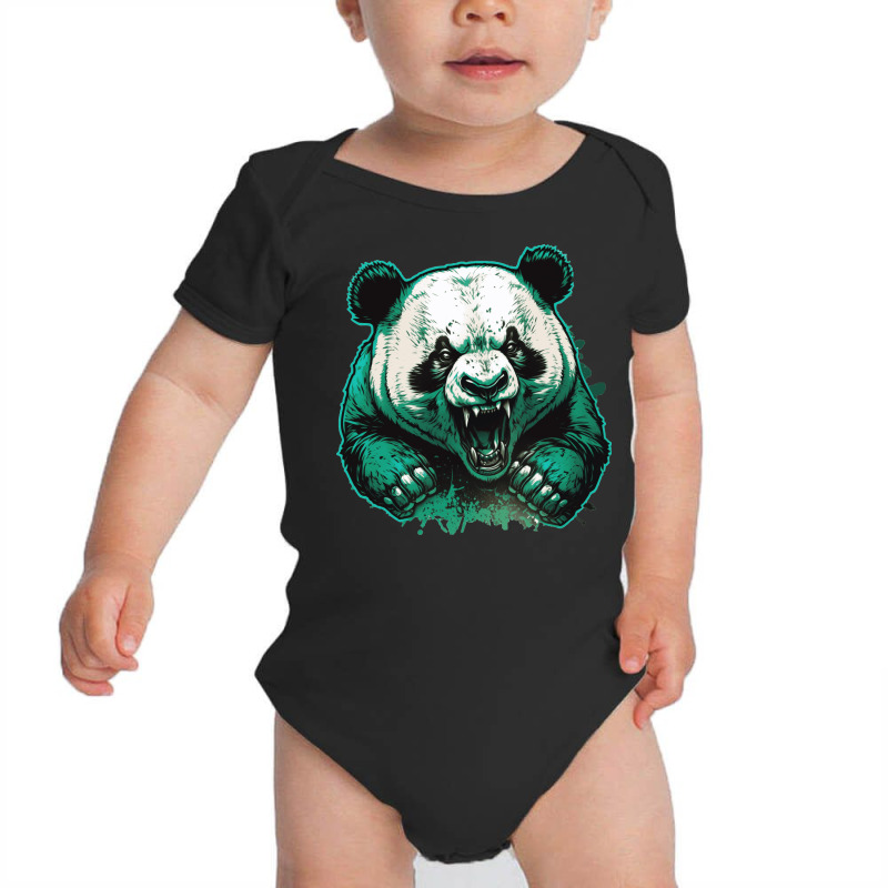 Panda Angry Baby Bodysuit by YaelWorkman180 | Artistshot