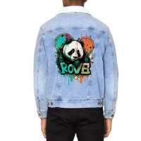 Panda Crush Love Unisex Sherpa-lined Denim Jacket | Artistshot