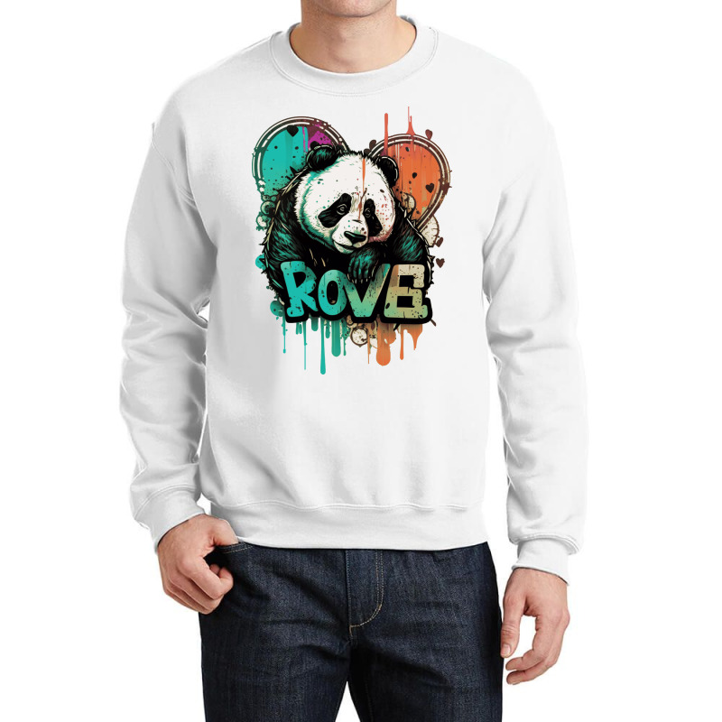 Panda Crush Love Crewneck Sweatshirt by NissimHouston109 | Artistshot