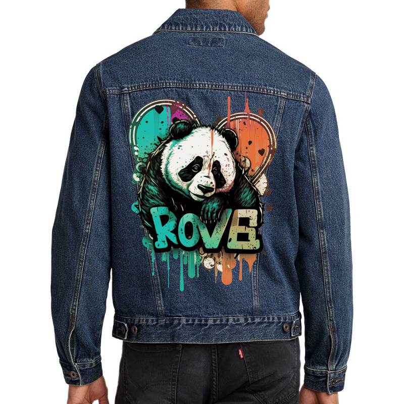 Panda Crush Love Men Denim Jacket by NissimHouston109 | Artistshot