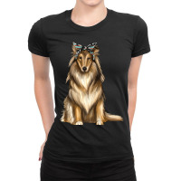 Collie With Bandanna Ladies Fitted T-shirt | Artistshot