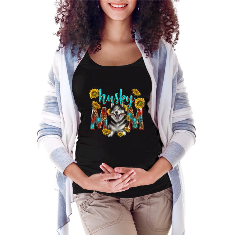 Western Alaskan Husky Mom Maternity Scoop Neck T-shirt by enoddigitalart@gmail.com | Artistshot