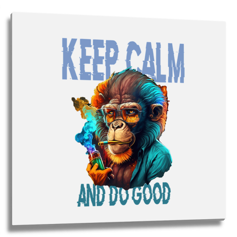 Keep Calm And Do Good Metal Print Square | Artistshot