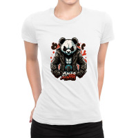 Panda Master Angry Ladies Fitted T-shirt | Artistshot