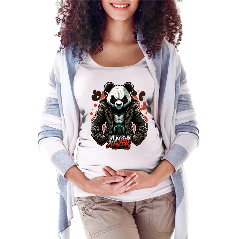 Panda Master Angry Maternity Scoop Neck T-shirt by Katoslass180 | Artistshot