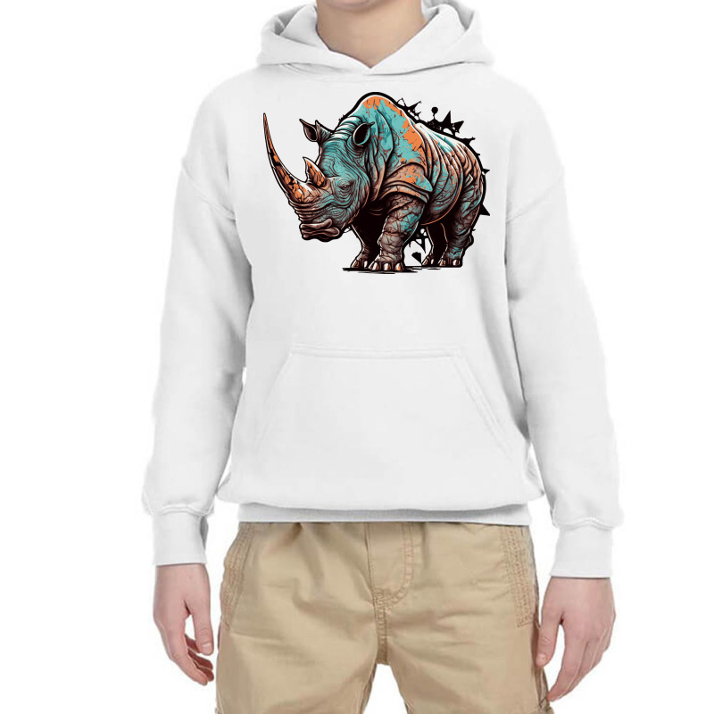 Rhinoceros Angry Youth Hoodie by ConnorOlson191 | Artistshot