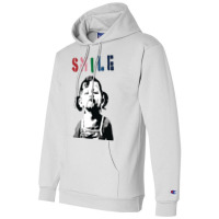 Banksy Graffiti Quote Smile With Girl Champion Hoodie | Artistshot