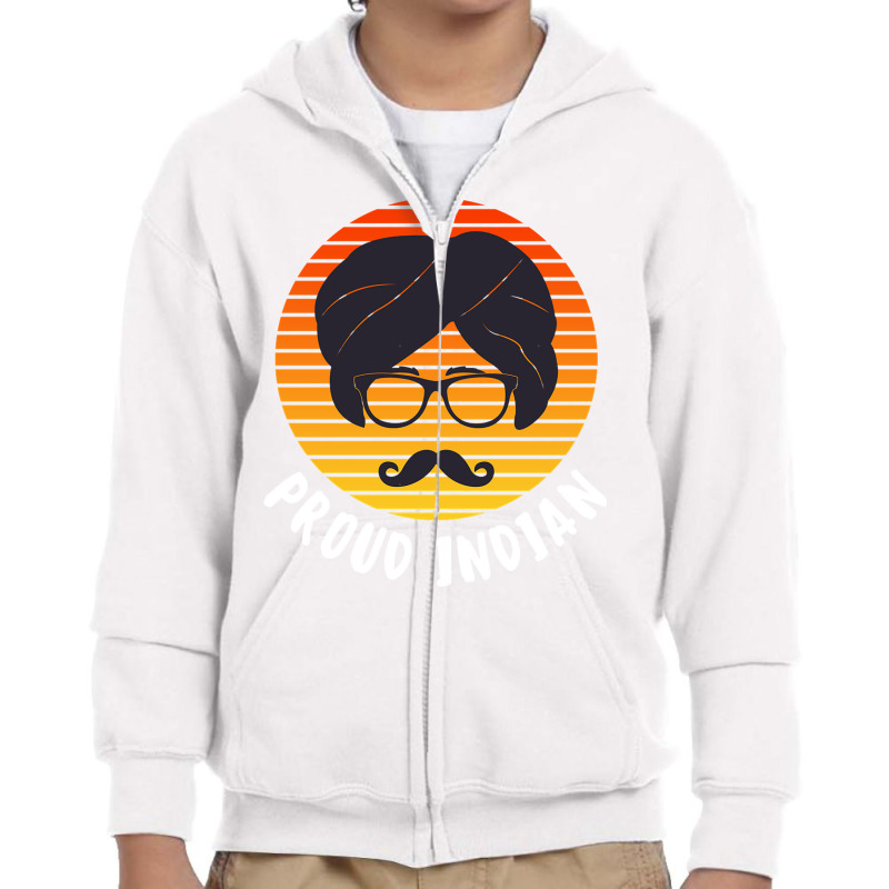 Proud Indian I Love India Youth Zipper Hoodie by JOHN CHAVEZ | Artistshot