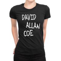 David Allan Coe ))(( Mysterious Rhinestone Cowboy Ladies Fitted T-shirt | Artistshot