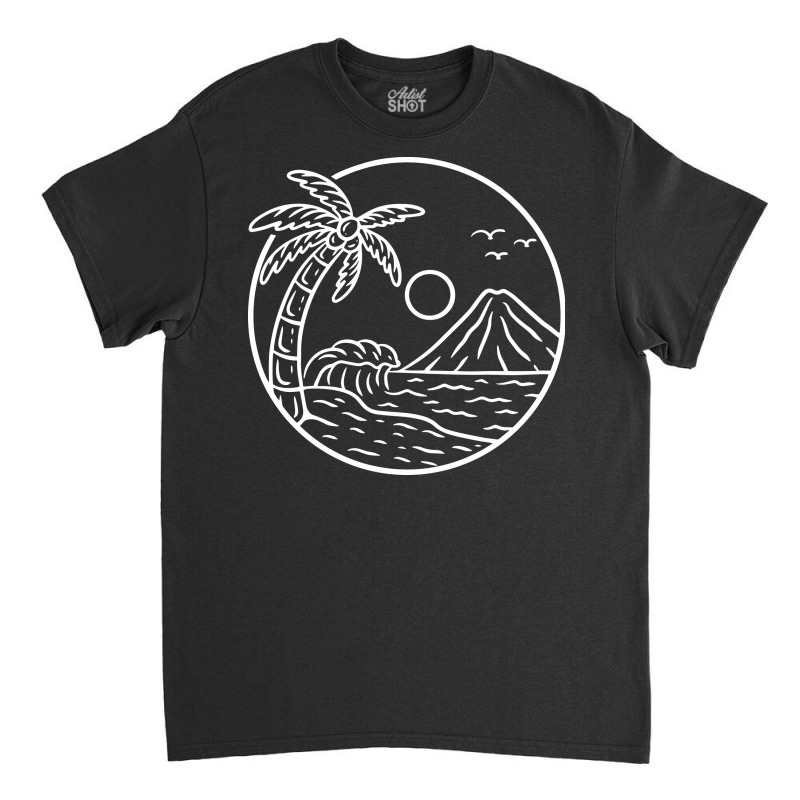 Beach View Mountain Vibes Classic T-shirt by Morspective | Artistshot