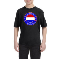 Amsterdam Flag Andquot Amstrdmandquot Circle 3 Black Bg 30997549 Youth Tee | Artistshot