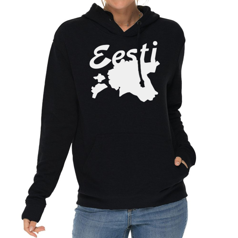 Estonia Country Map Lightweight Hoodie | Artistshot