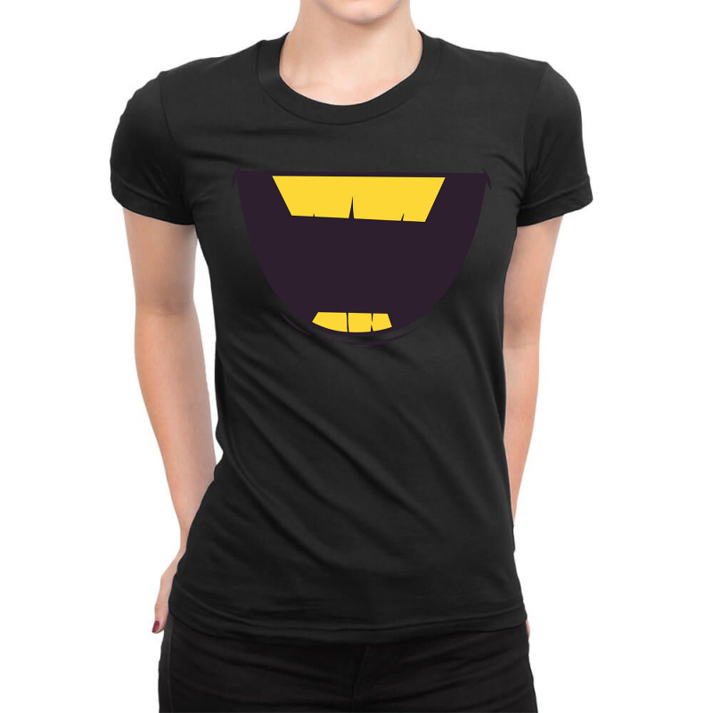 Huge Smile Mouth Face Ladies Fitted T-Shirt by NovianArt | Artistshot