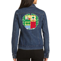 The Basque Country  Retro Flag Vintage Look Design Ladies Denim Jacket | Artistshot