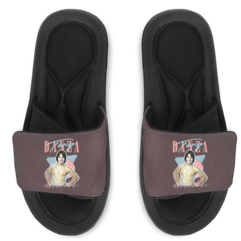 Tony Danza  80s Styled Aesthetic Design Slide Sandal | Artistshot