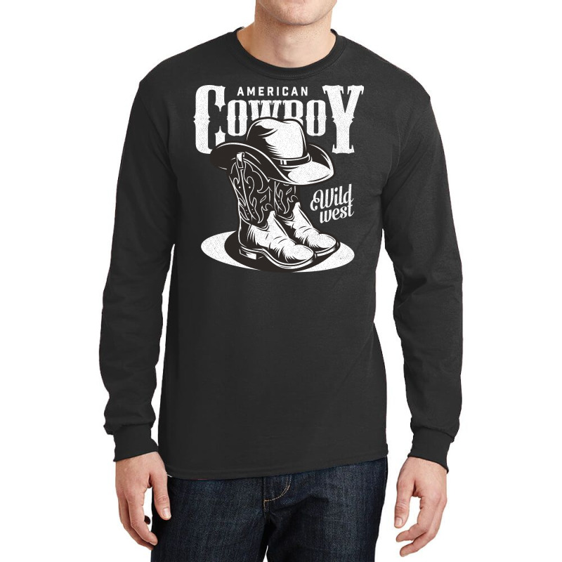 American Cowboy Retro Vintage Long Sleeve Shirts by Kawar001 | Artistshot