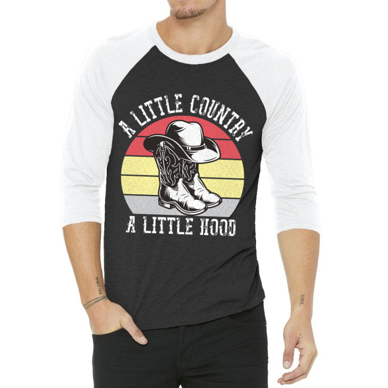 Little Country Little Hood Cowboy Country Music 3/4 Sleeve Shirt by Kawar001 | Artistshot