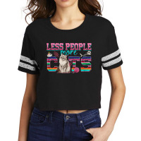 Less People More Cats Scorecard Crop Tee | Artistshot