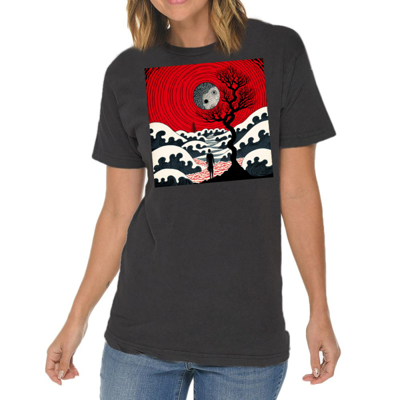 Moon And People Surrealism Art Vintage T-Shirt by Kailooma | Artistshot