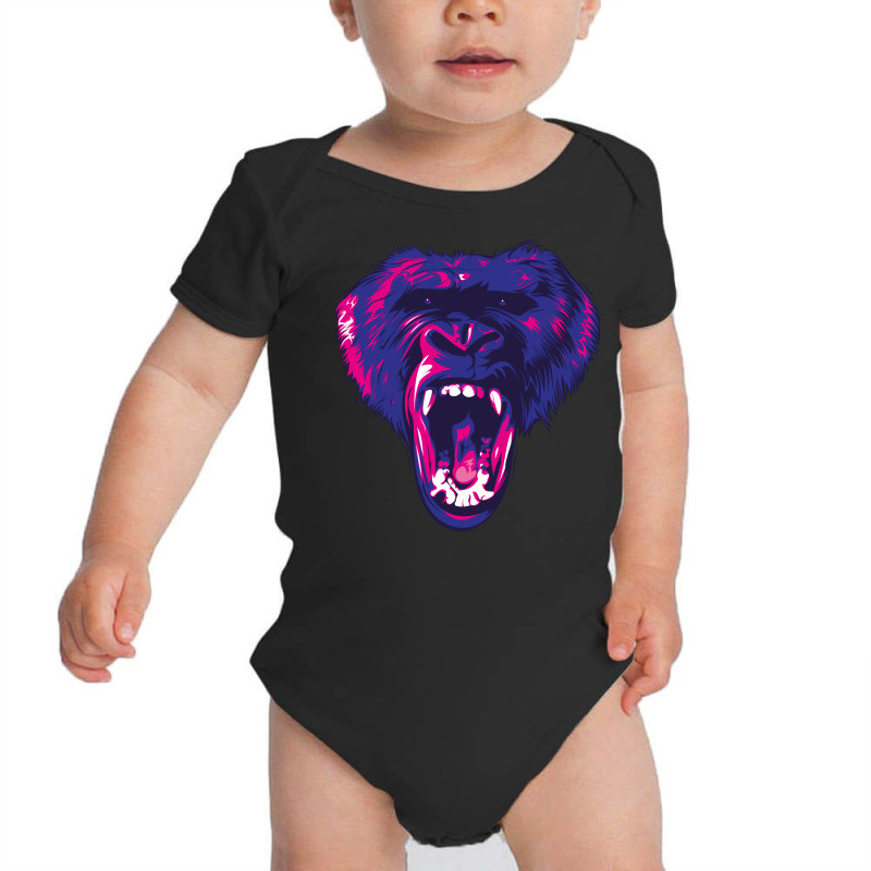 Angry Gorilla Vector Art Baby Bodysuit by TaufanHeri | Artistshot