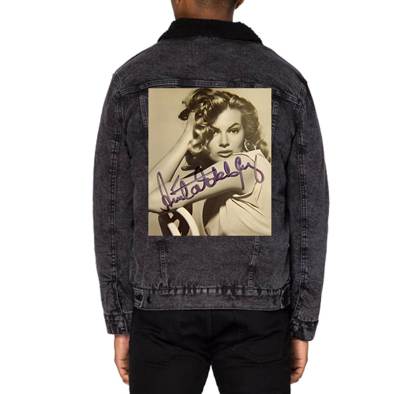 Anita Ekberg Unisex Sherpa-Lined Denim Jacket by ROBERT BRIDGES | Artistshot