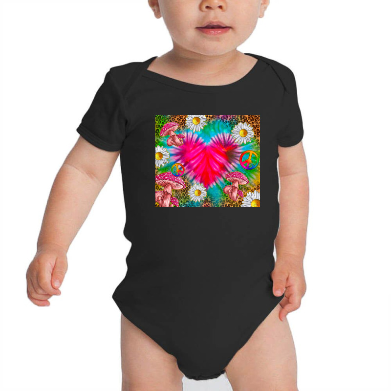 Hippie Tie Dye Heart Tumbler Baby Bodysuit by enoddigitalart@gmail.com | Artistshot