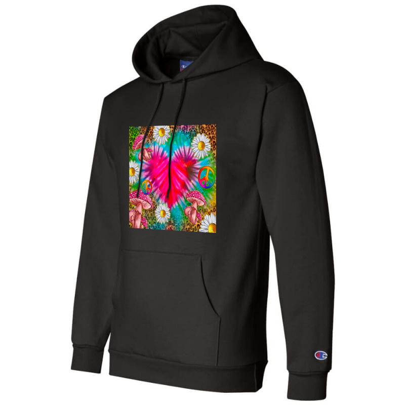 Hippie Tie Dye Heart Tumbler Champion Hoodie | Artistshot