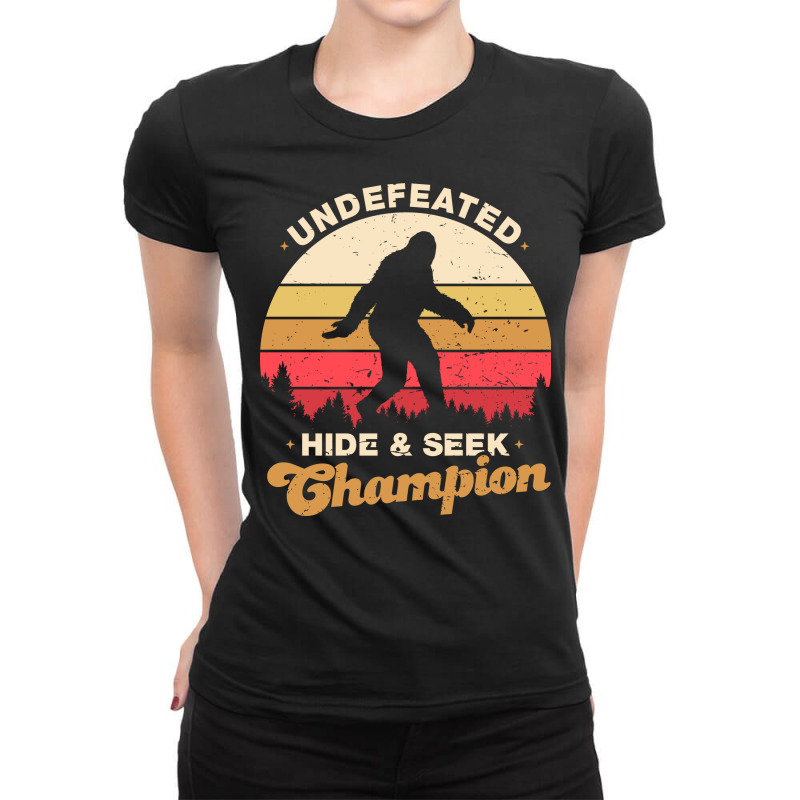 Hide And Seek Champion Undefeated 2 Ladies Fitted T-Shirt by ilmania | Artistshot