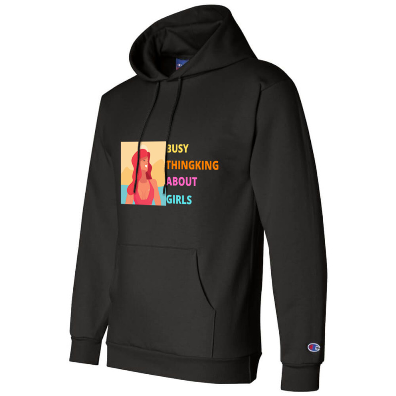 Busy Thinking About Girls Summer Version Champion Hoodie | Artistshot