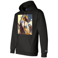 Young Girl A White Dress Riding A Horse Champion Hoodie | Artistshot